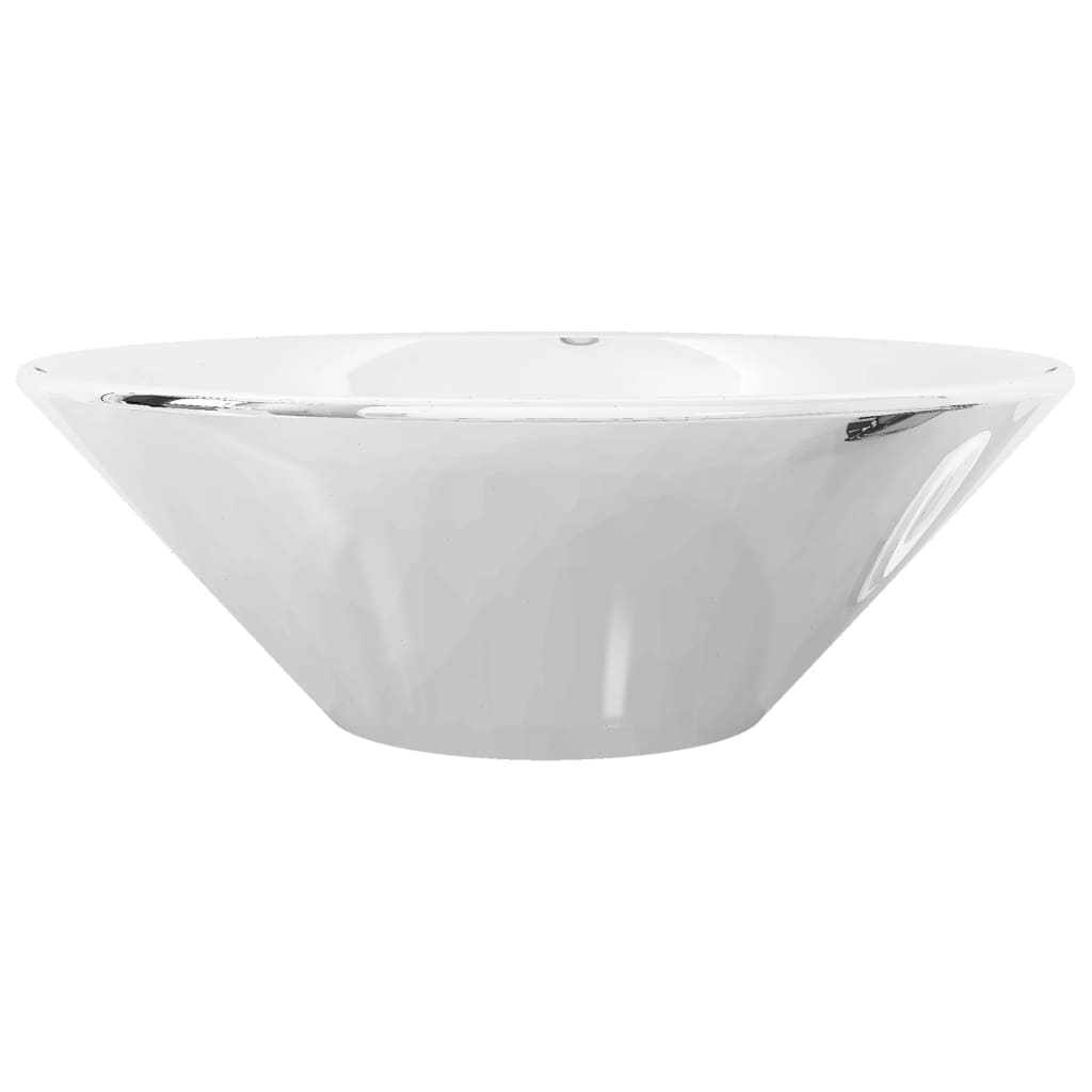 vidaXL Chiuvetă de baie, argintiu, 42 x 14 cm, ceramică