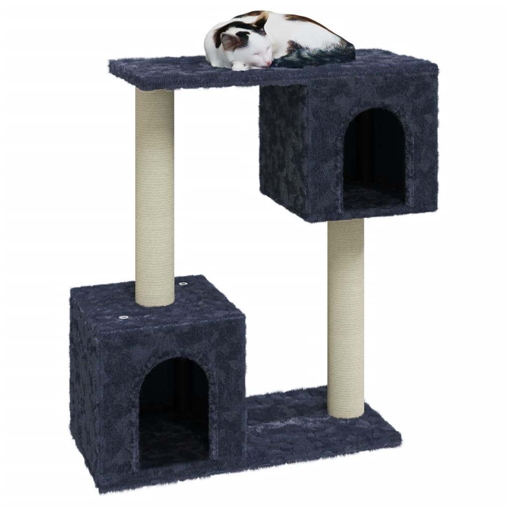 vidaXL Ansamblu pisici cu stâlpi din funie de sisal, gri închis, 60 cm