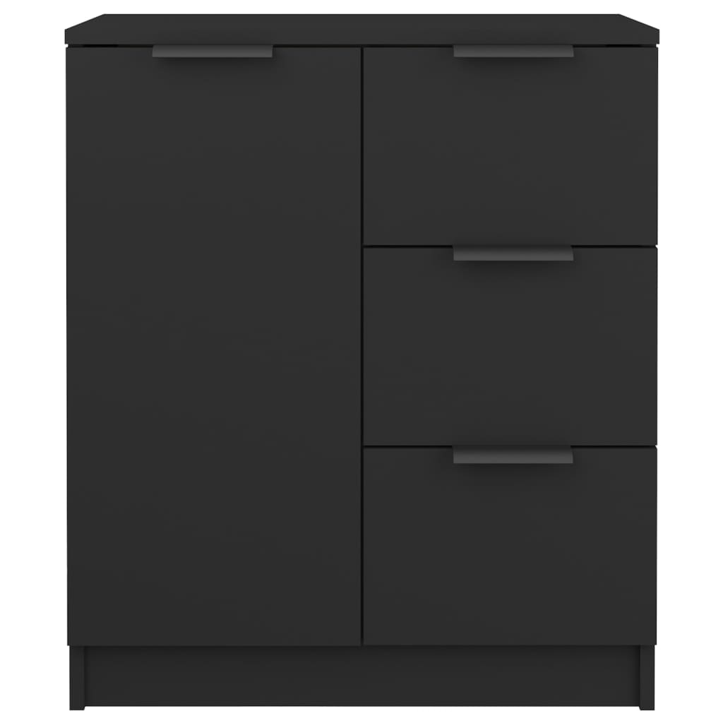 vidaXL Servantă, negru, 60x30x70 cm, lemn prelucrat