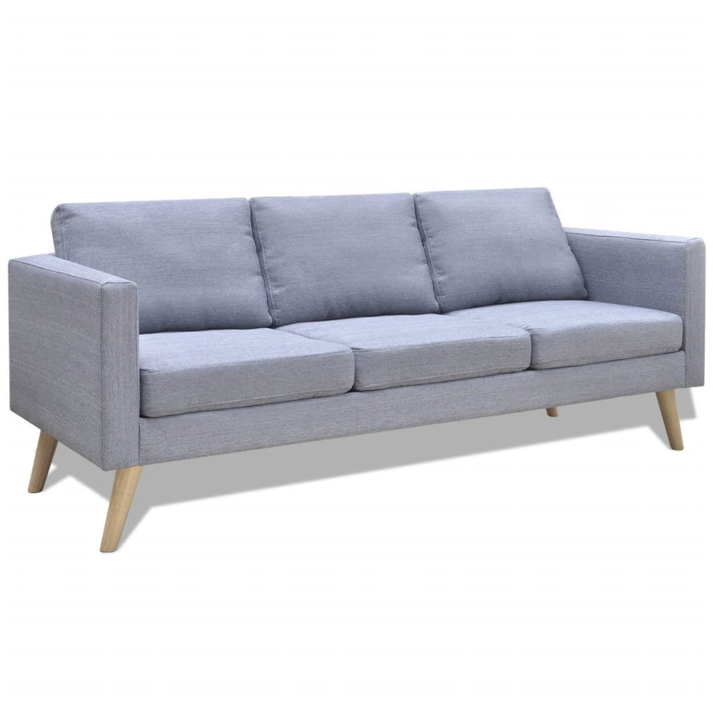 vidaXL Set canapele cu 2 locuri și 3 locuri, textil, gri deschis