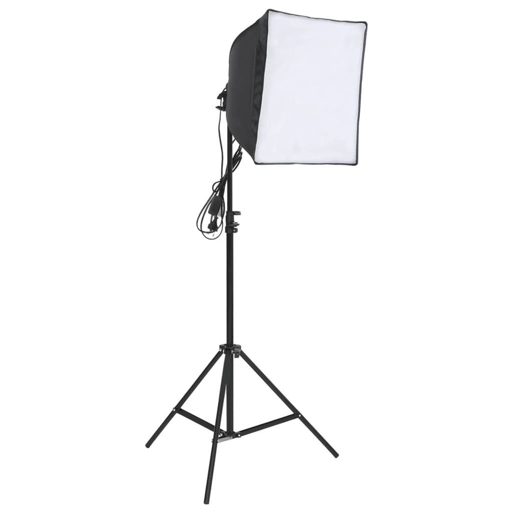 vidaXL Kit de iluminat pentru studio foto cu fundaluri și reflector
