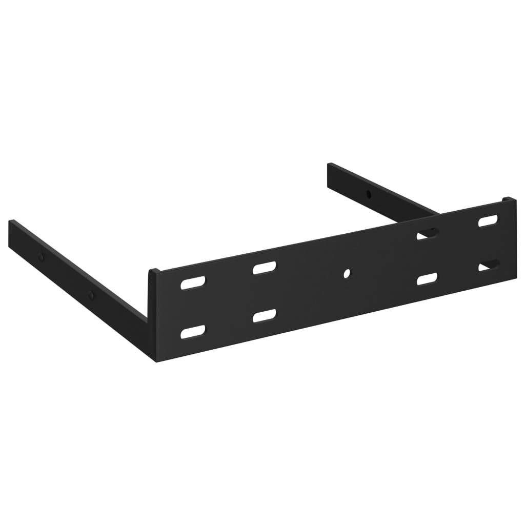 vidaXL Rafturi de perete suspendate, 2 buc., negru, 23x23,5x3,8 cm MDF
