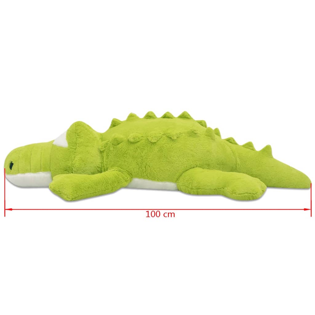 vidaXL Crocodil de pluș de jucărie XXL, 100 cm
