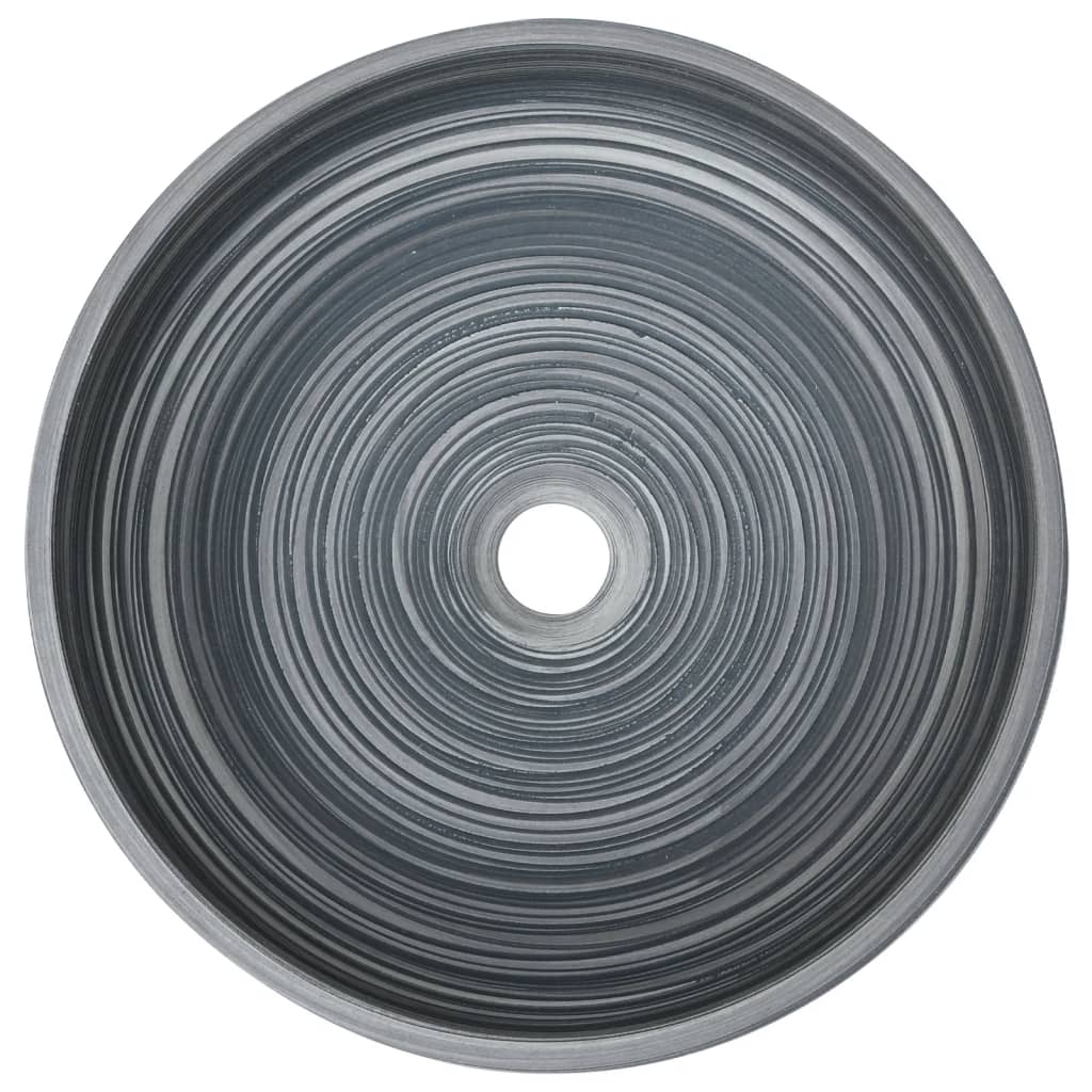 vidaXL Lavoar de blat, gri, rotund, Φ41x14 cm, ceramică