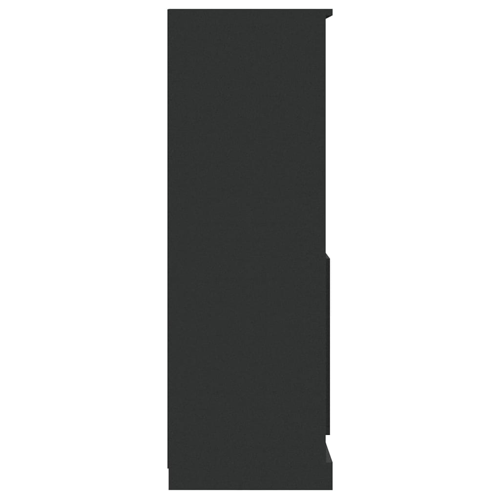 vidaXL Dulap înalt, negru, 60x35,5x103,5 cm, lemn prelucrat