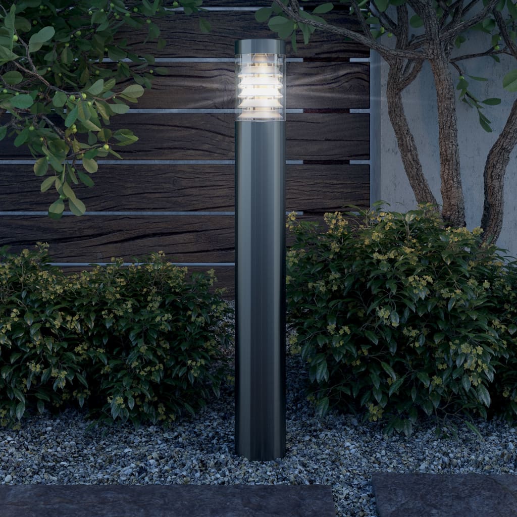 vidaXL Lampă cu stâlp de exterior, lampă de podea, oțel inoxidabil