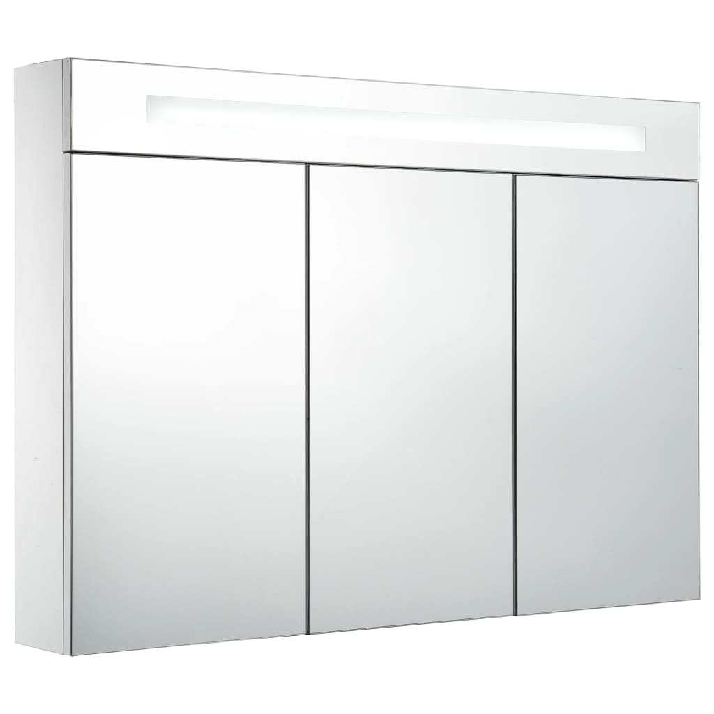 vidaXL Dulap de baie cu oglindă și LED, 88 x 13 x 62 cm