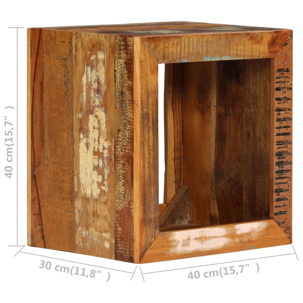 vidaXL Scaun, 40 x 30 x 40 cm, lemn masiv reciclat