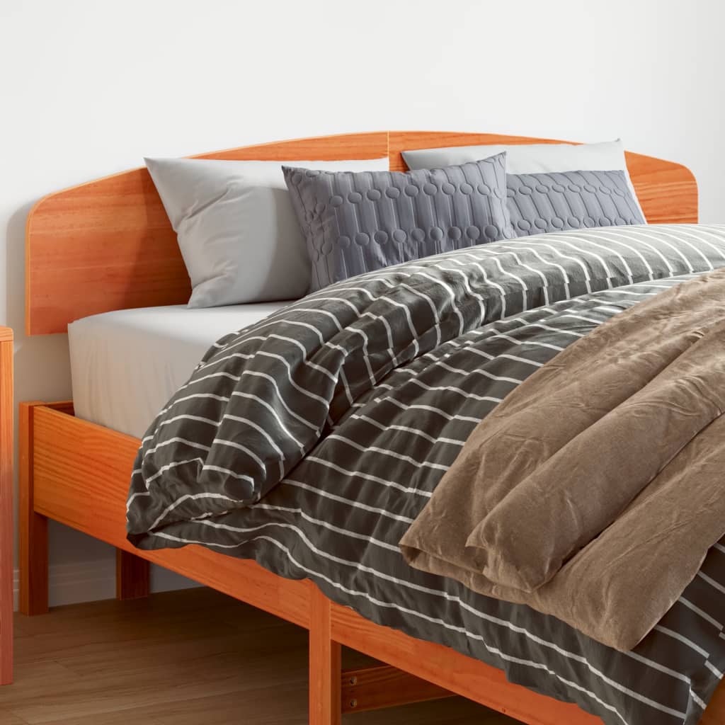 vidaXL Tăblie de pat, maro ceruit, 140 cm, lemn masiv de pin