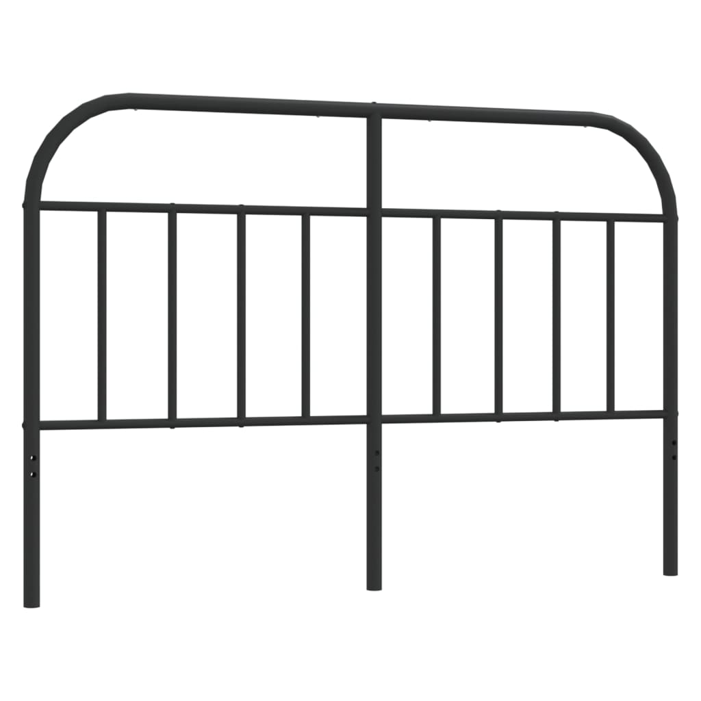 vidaXL Tăblie de pat metalică, negru, 140 cm