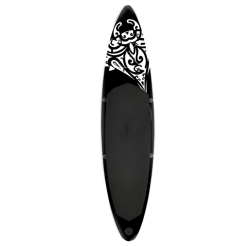 vidaXL Set de placă SUP gonflabilă, negru, 366x76x15 cm