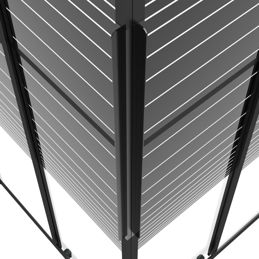 vidaXL Cabină de duș cu dungi, negru, 70x70x180 cm, ESG