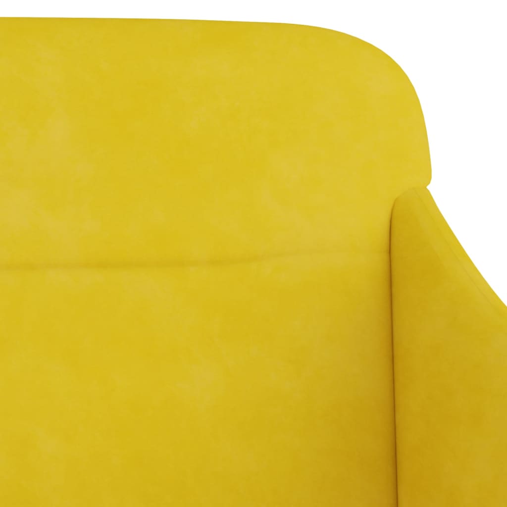 vidaXL Bancă, galben, 110x76x80 cm, catifea