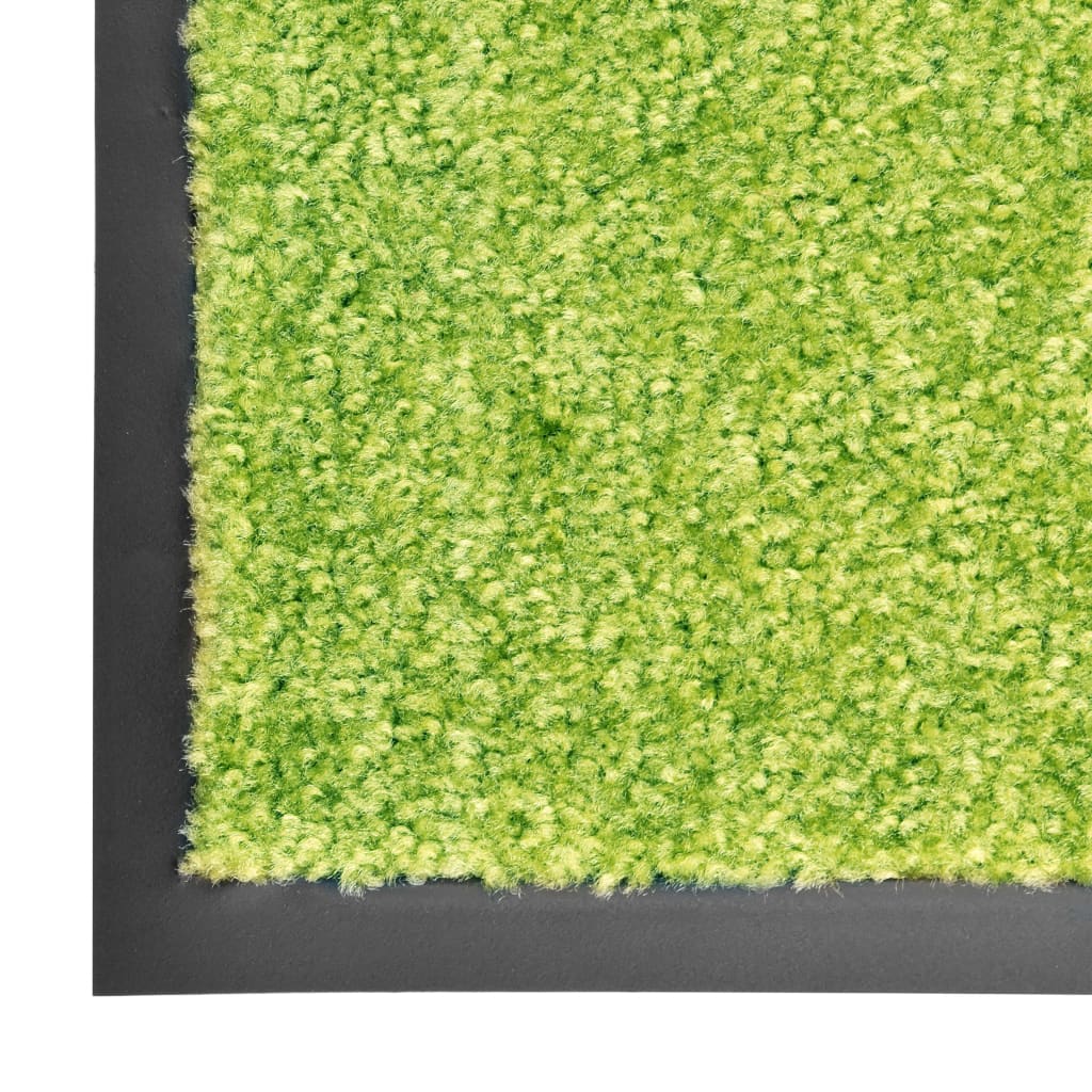 vidaXL Covoraș de ușă lavabil, verde, 90 x 150 cm
