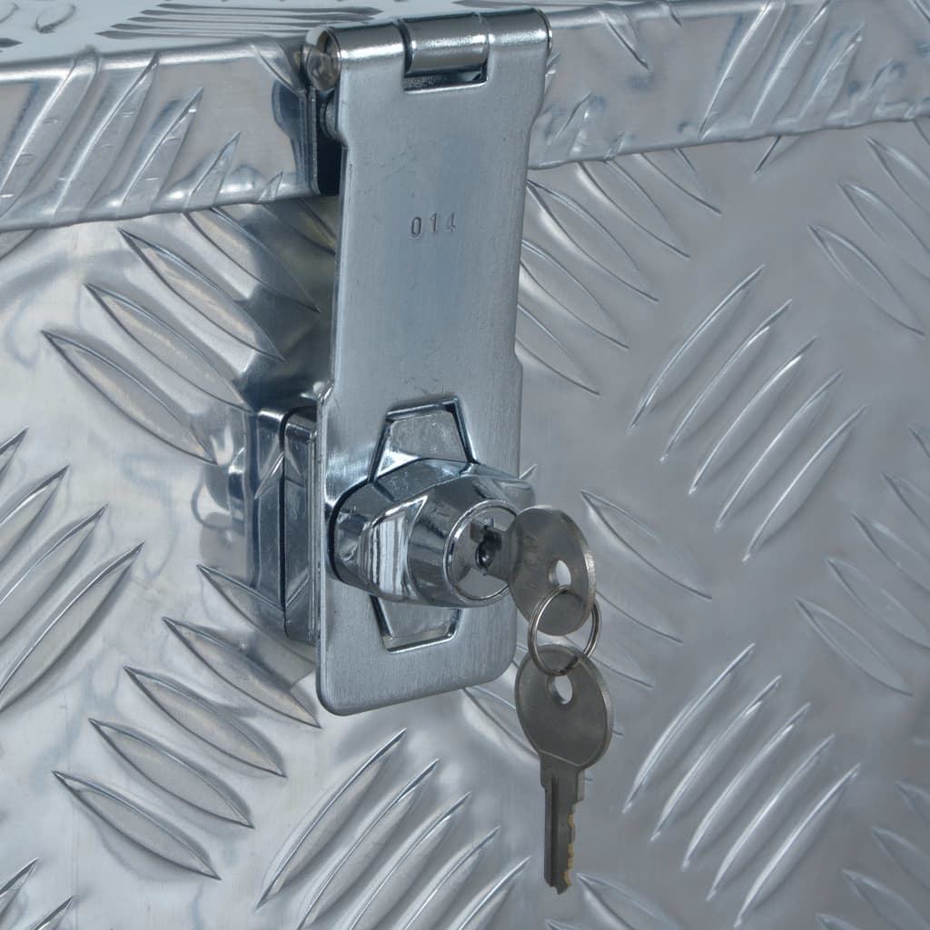 vidaXL Ladă din aluminiu, 610 x 430 x 455 cm, argintiu