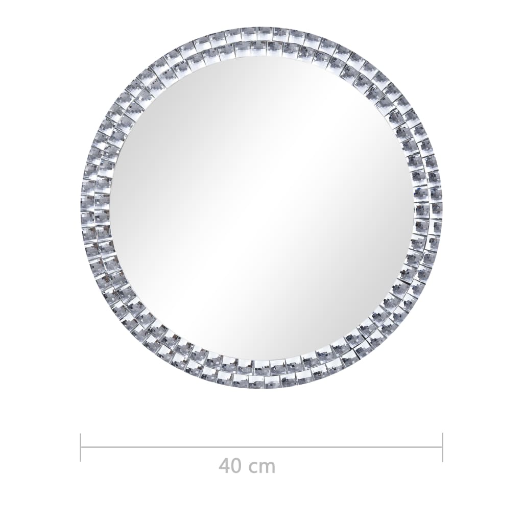 vidaXL Oglindă de perete, 40 cm, sticlă securizată