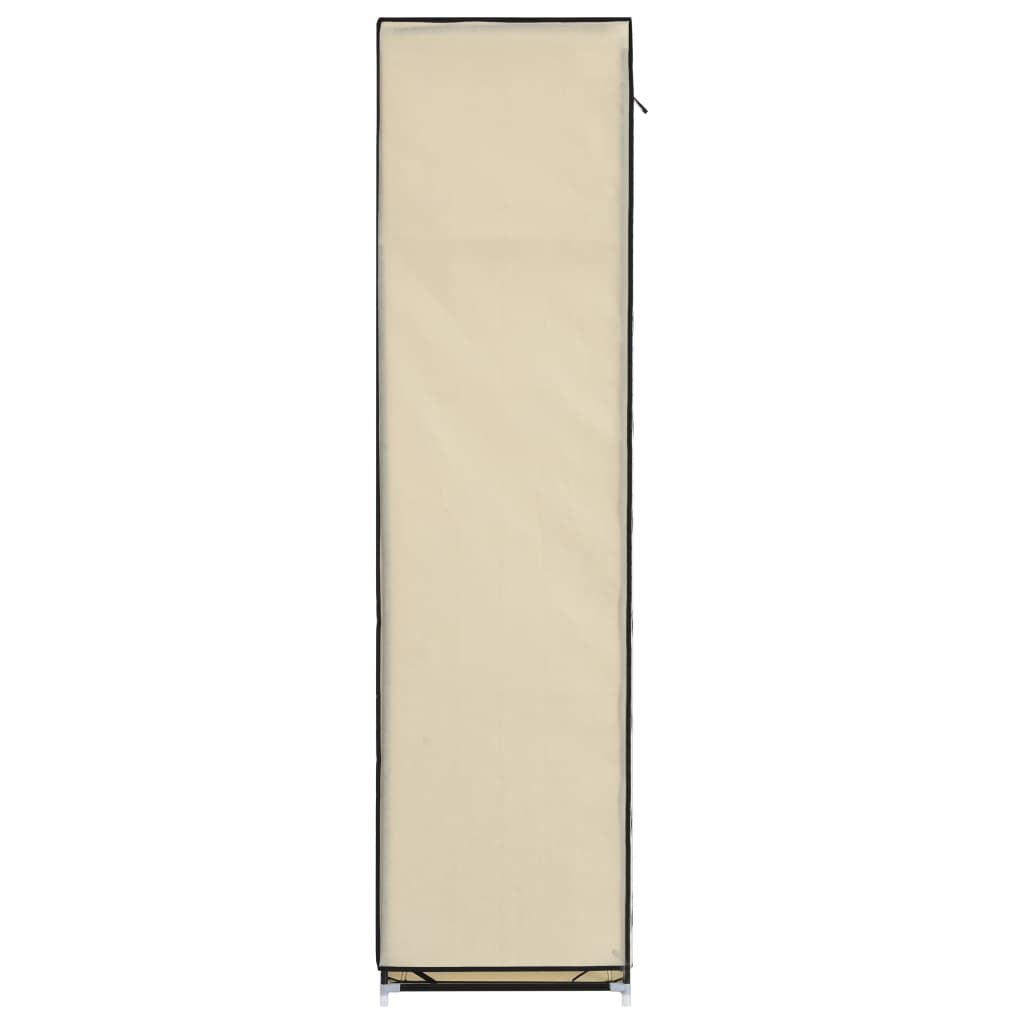 vidaXL Șifonier cu compartimente și bare, crem, 150x45x175 cm, textil