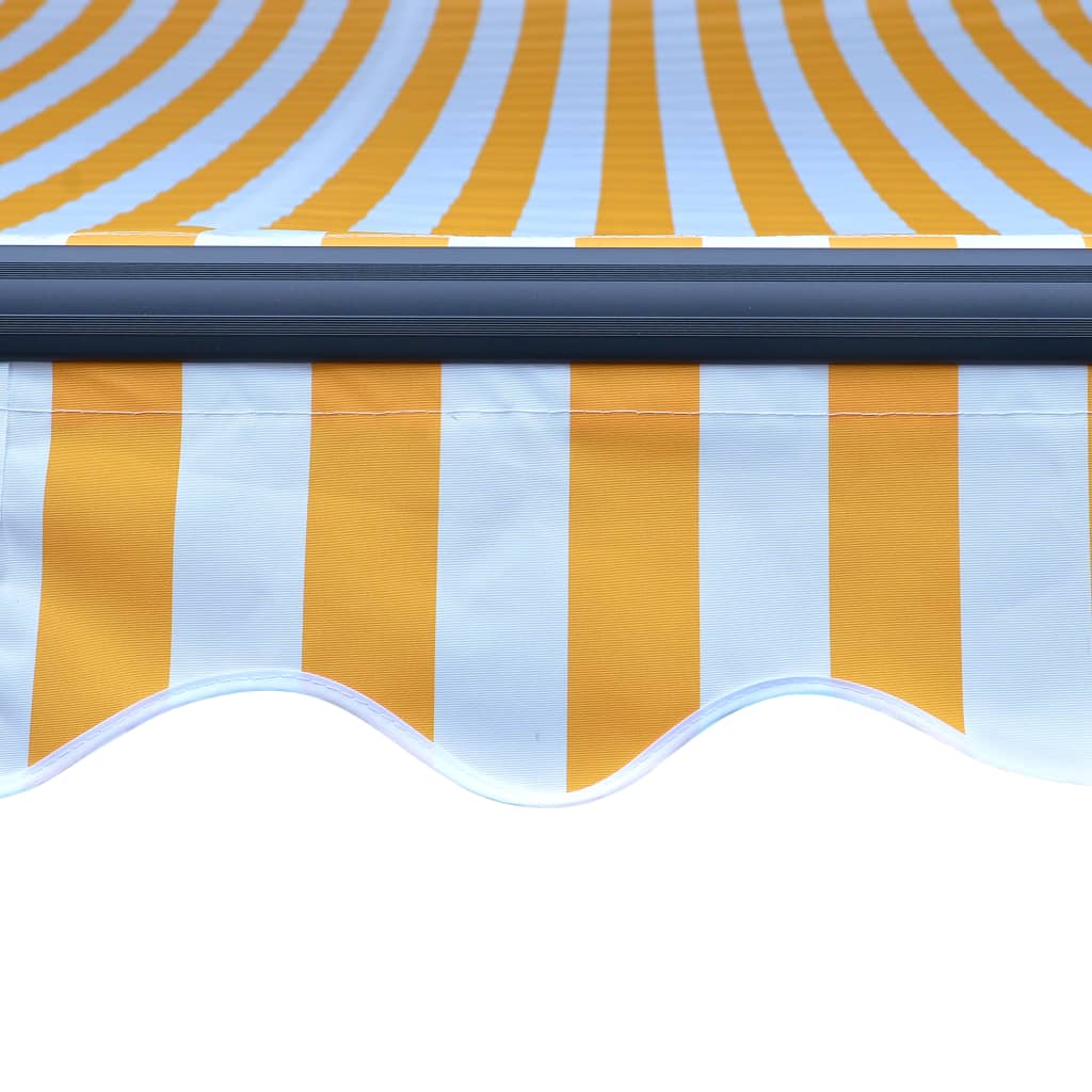 vidaXL Copertină retractabilă senzor vânt & LED galben/alb, 300x250 cm