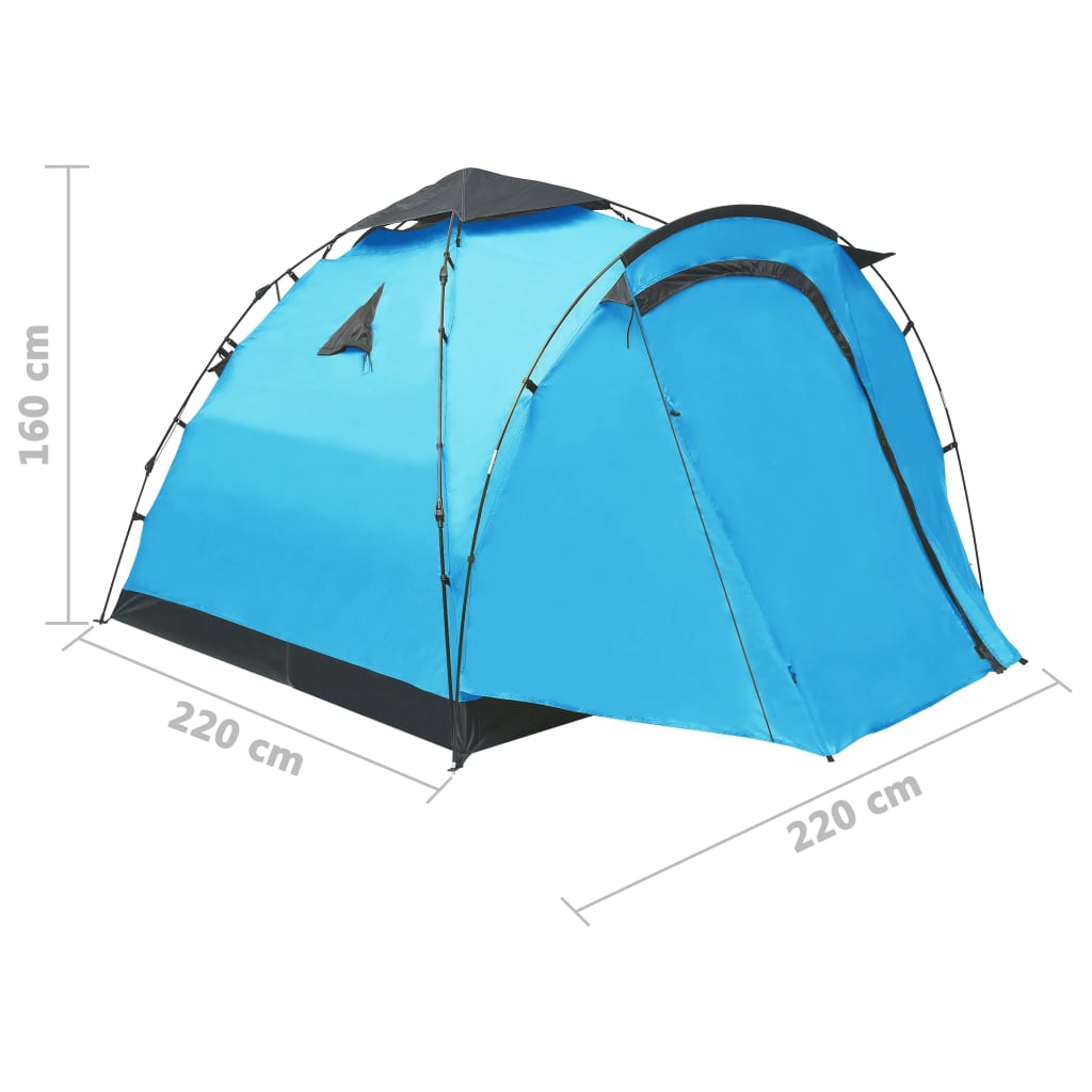 vidaXL Cort de camping tip pop-up, 3 persoane, albastru