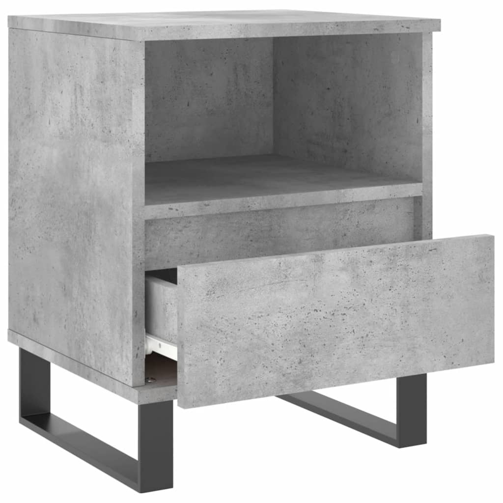 vidaXL Noptiere, 2 buc., gri beton, 40x35x50 cm, lemn compozit