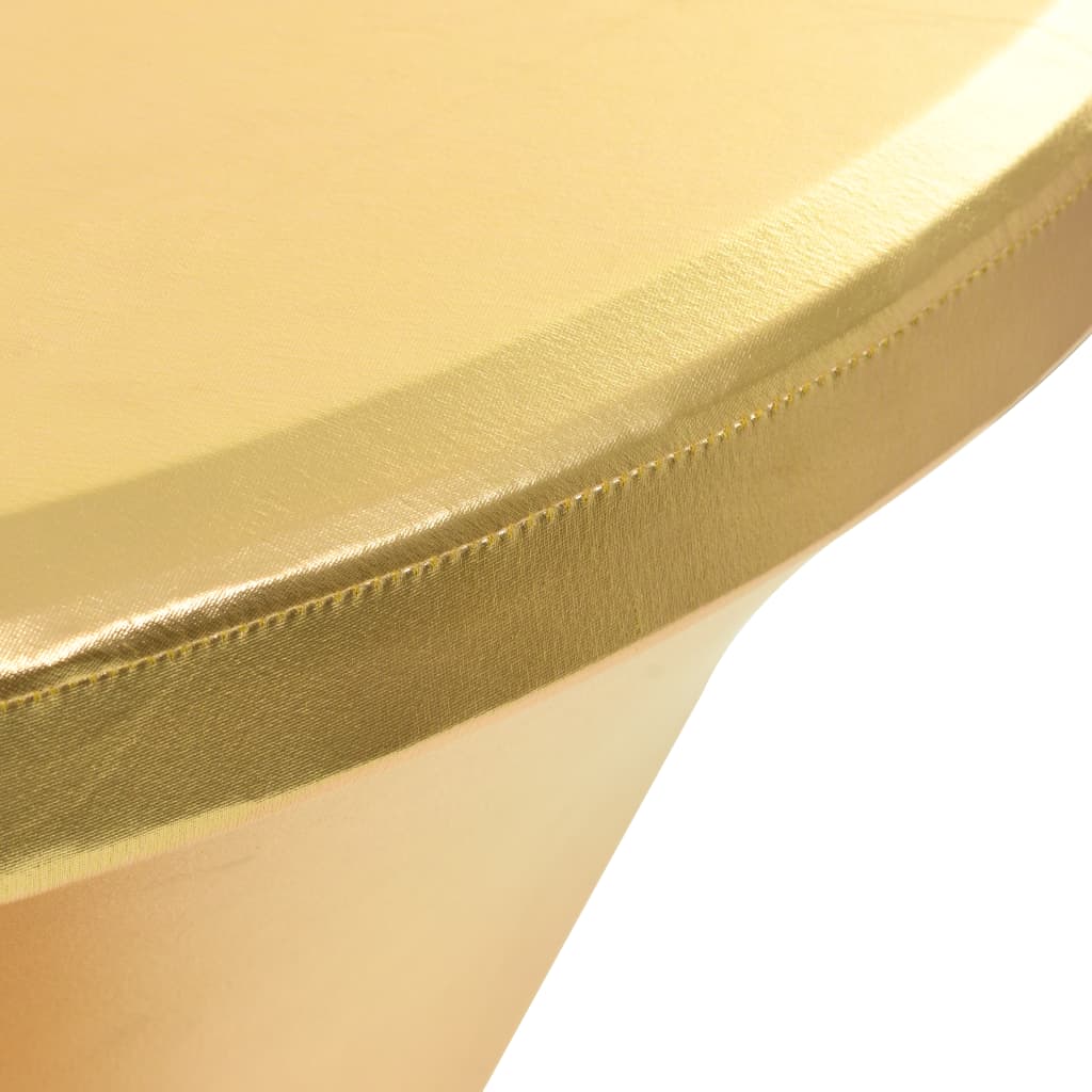 vidaXL Huse elastice de masă, 2 buc., auriu, 80 cm