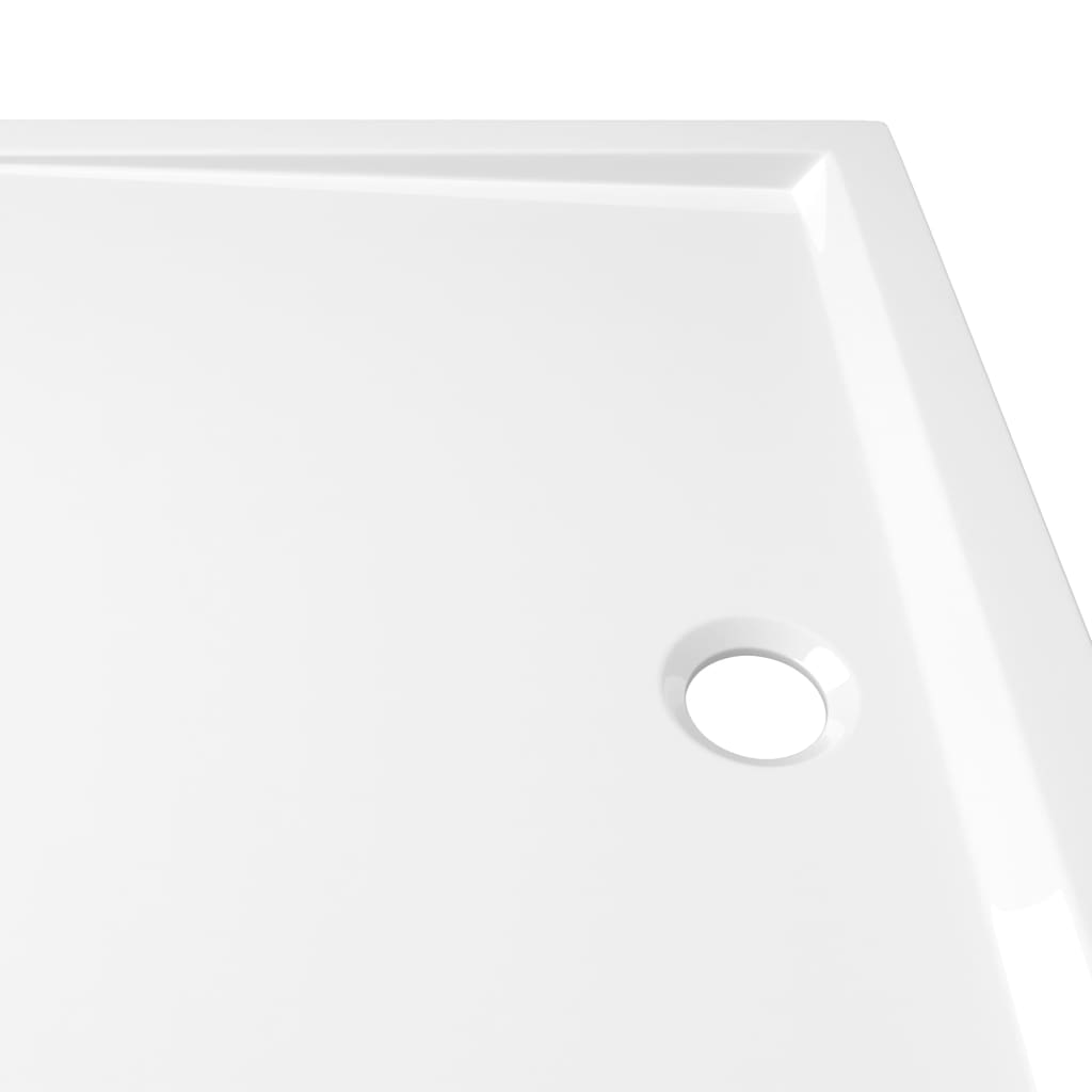 vidaXL Cădiță de duș dreptunghiulară din ABS, alb, 70x100 cm