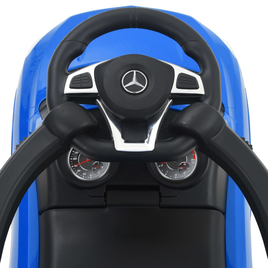 vidaXL Mașinuță ride-on, Bară împingere, Mercedes Benz GLE63 Albastru