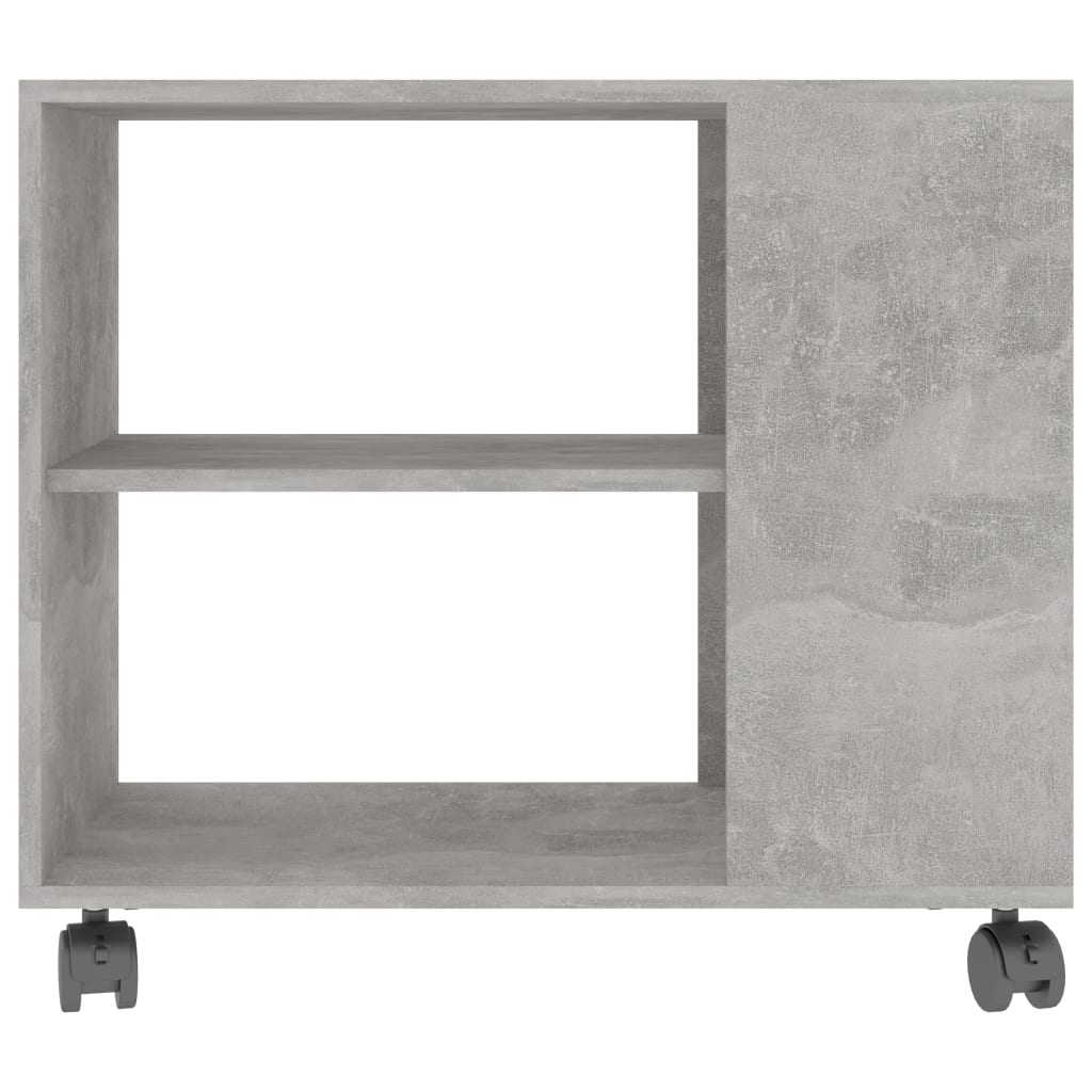vidaXL Masă laterală, gri beton, 70x35x55 cm, lemn compozit