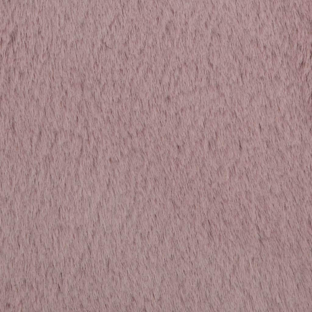 vidaXL Covor, roz învechit, 180x270 cm, blană ecologică de iepure