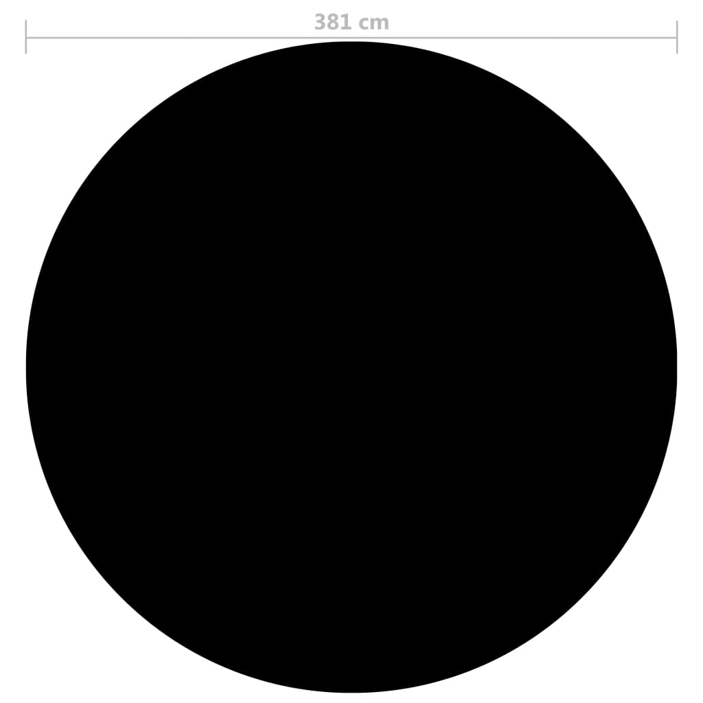 vidaXL Prelată piscină, negru, 381 cm, PE