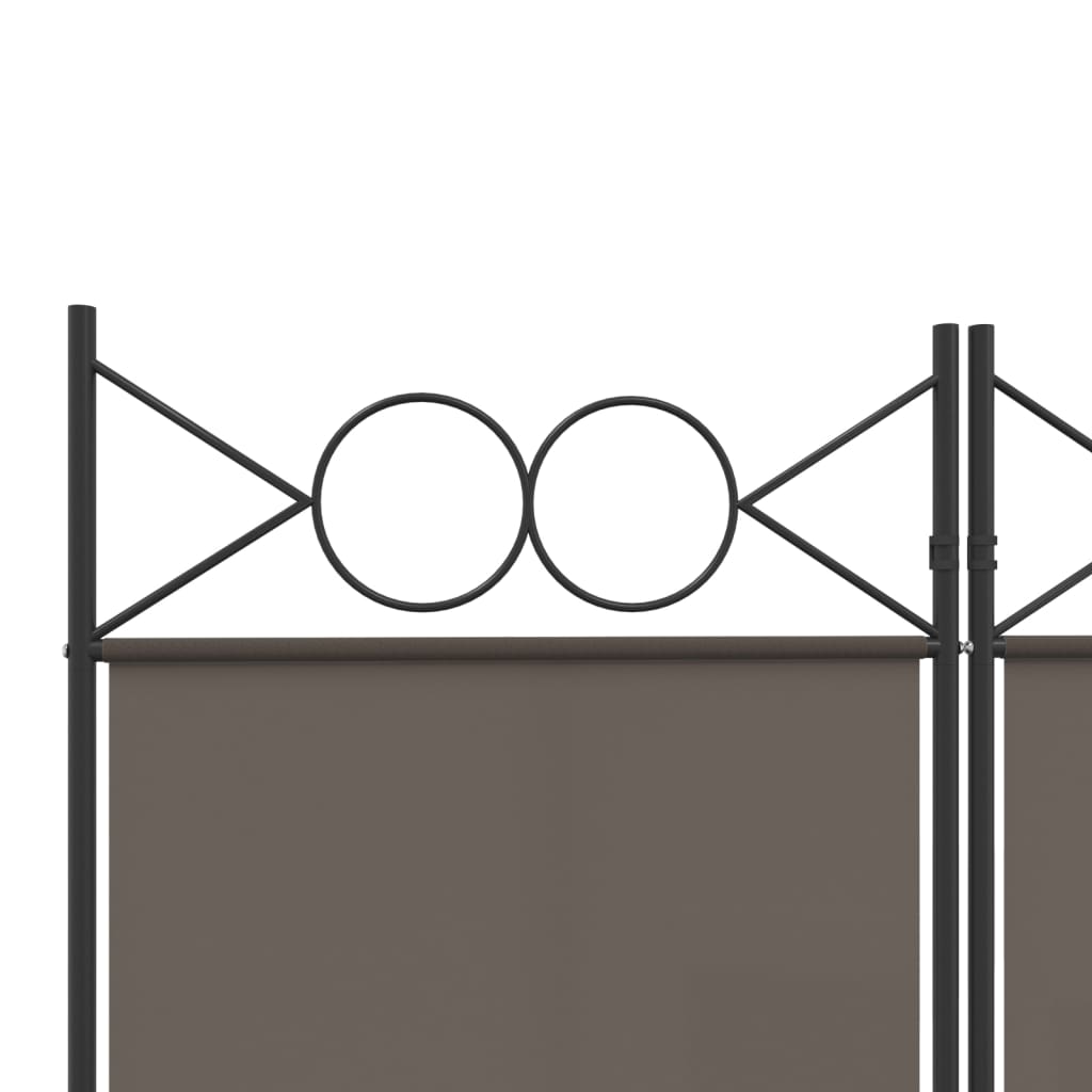 vidaXL Paravan de cameră cu 3 panouri, antracit, 120x220 cm, textil