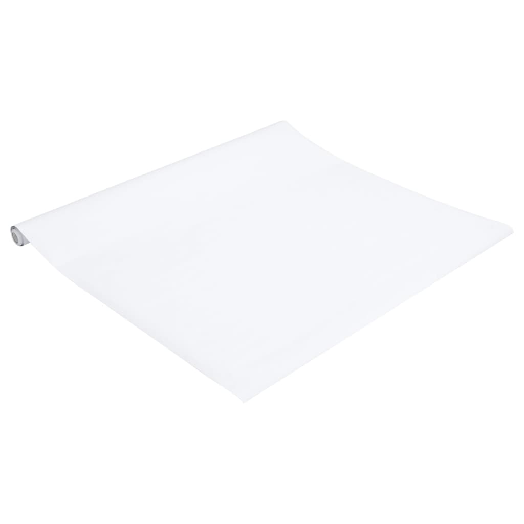 vidaXL Autocolant pentru mobilier, alb mat, 90x500 cm, PVC