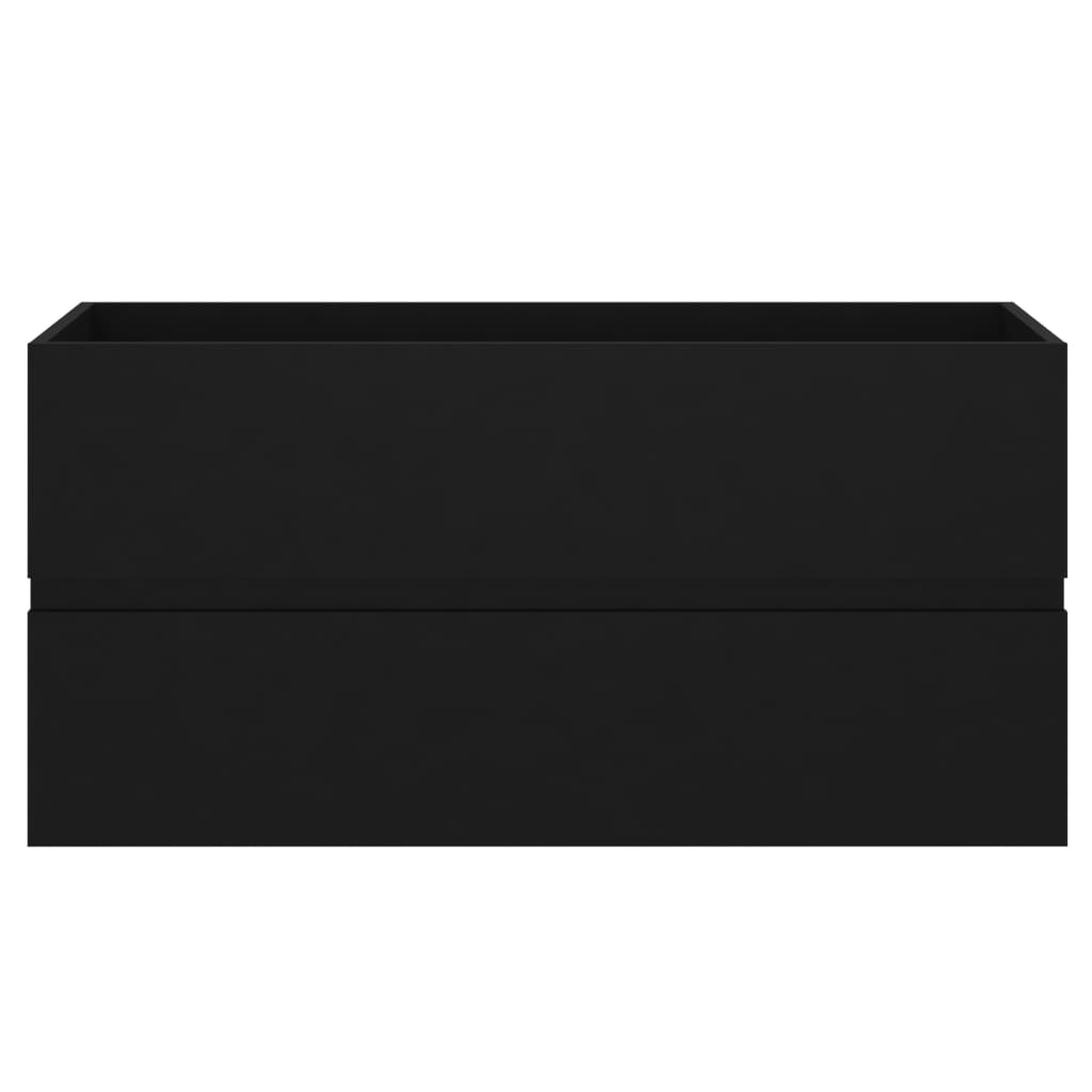 vidaXL Dulap de chiuvetă, negru, 90x38,5x45 cm, PAL