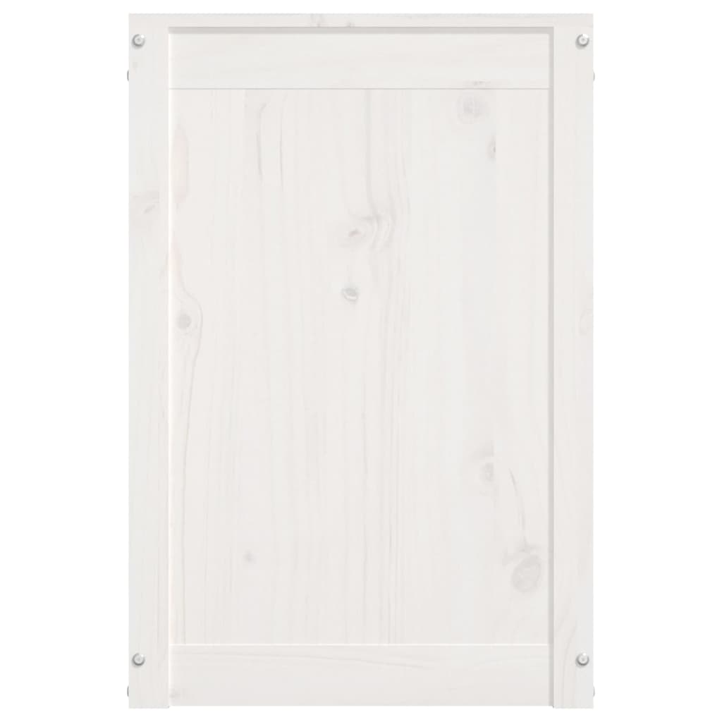 vidaXL Cutie de rufe, alb, 88,5x44x66 cm, lemn masiv de pin