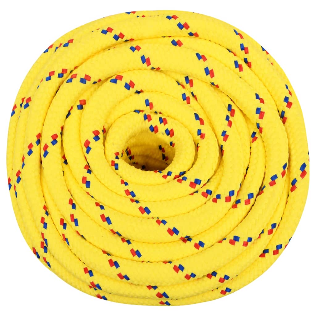 vidaXL Frânghie de barcă, galben, 16 mm, 100 m, polipropilenă