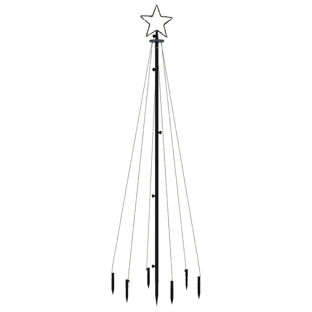 vidaXL Brad de Crăciun, 108 LED-uri alb cald, 180 cm, cu țăruș