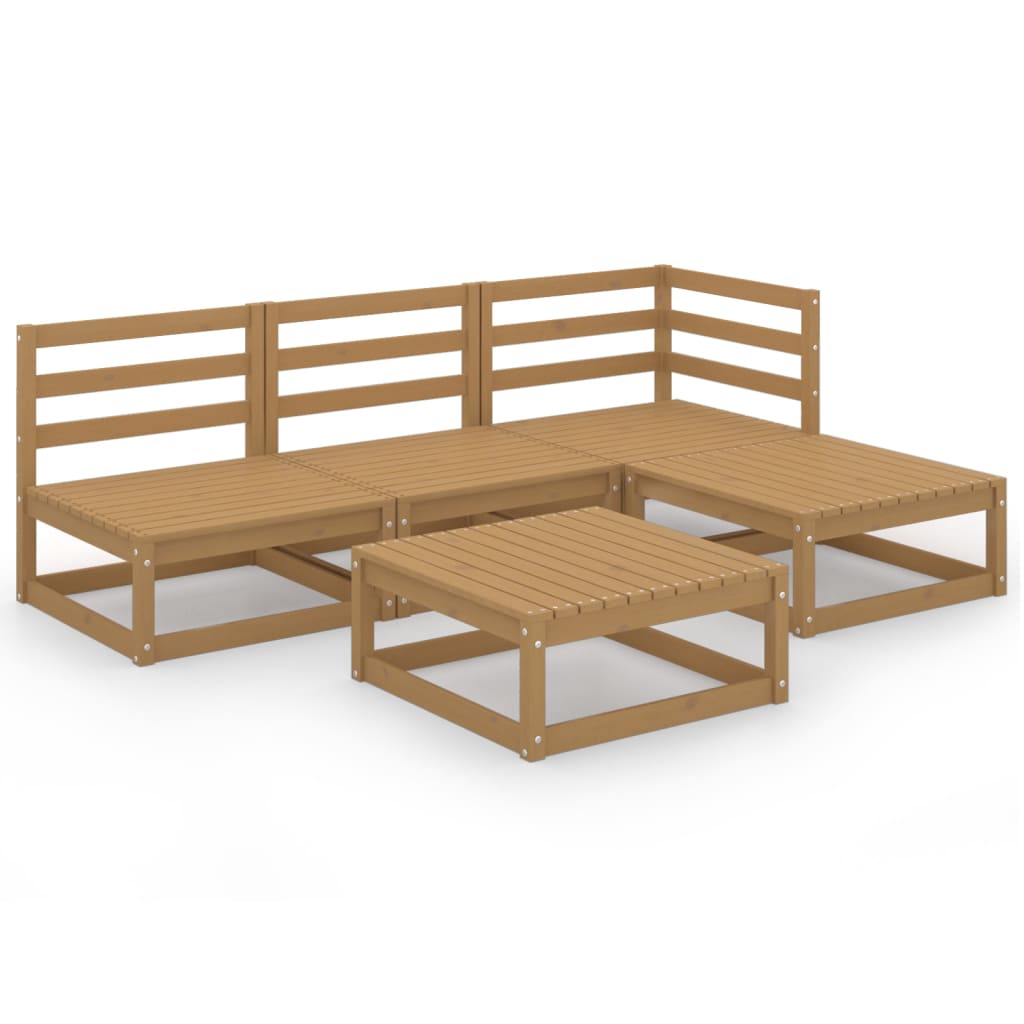 vidaXL Set mobilier de grădină, 4 piese, maro miere, lemn masiv de pin