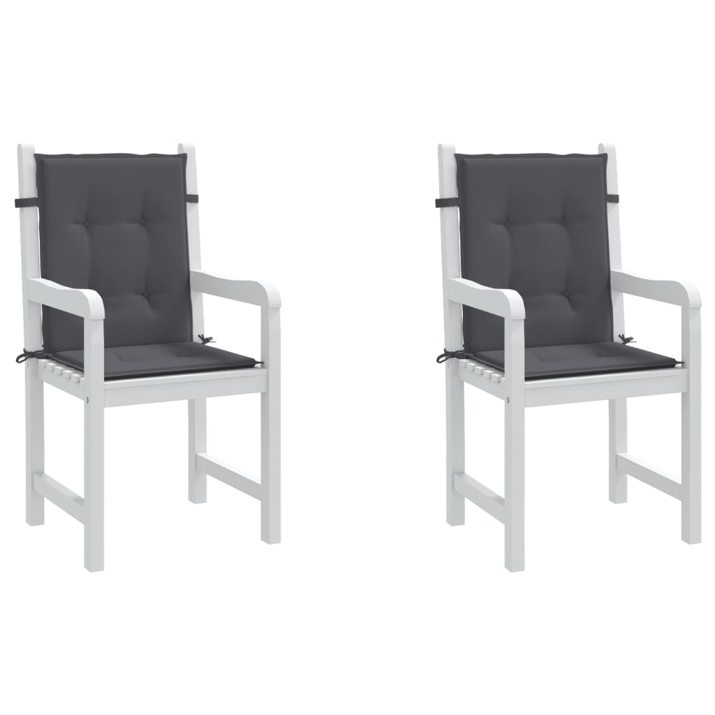 vidaXL Perne pentru scaun de grădină, 2 buc., antracit, 100x50x3 cm
