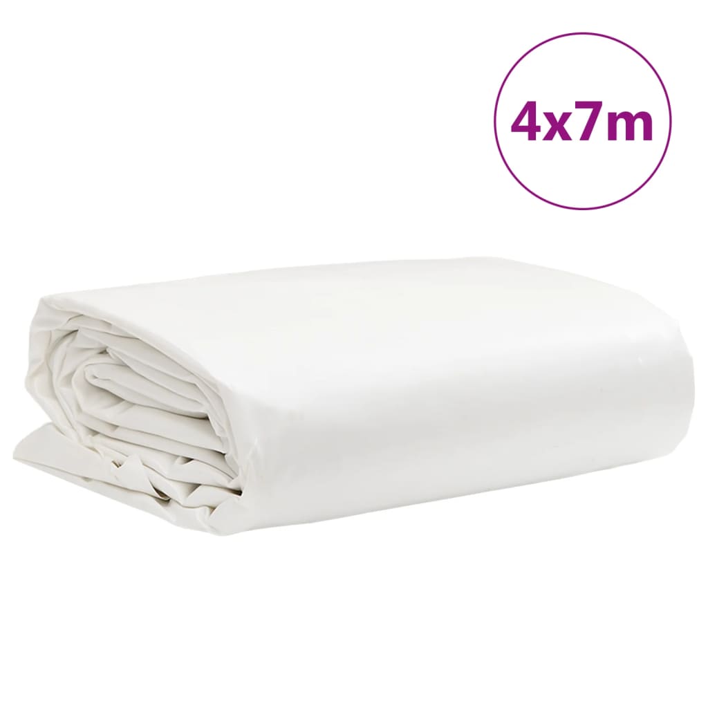 vidaXL Prelată, alb, 4x7 m, 650 g/m²