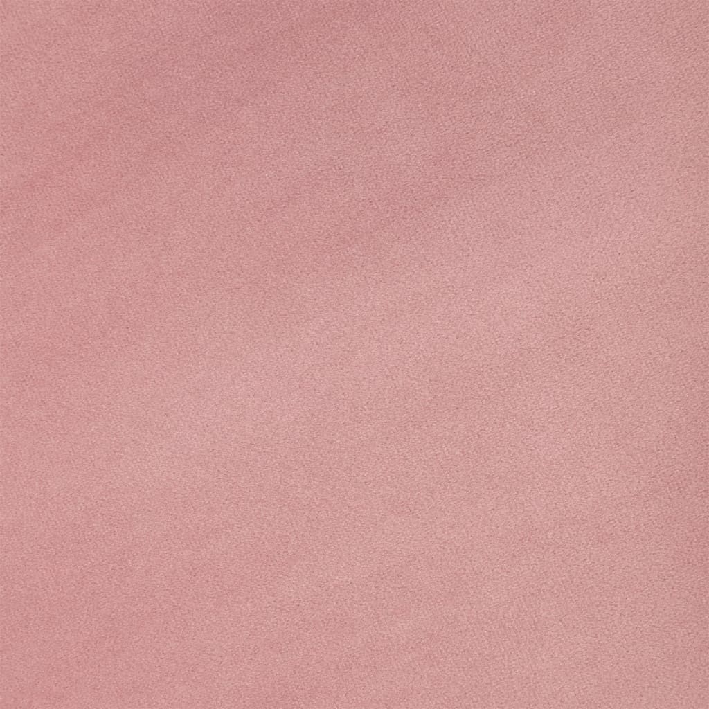 vidaXL Scaune de bucătărie, 2 buc., roz, catifea