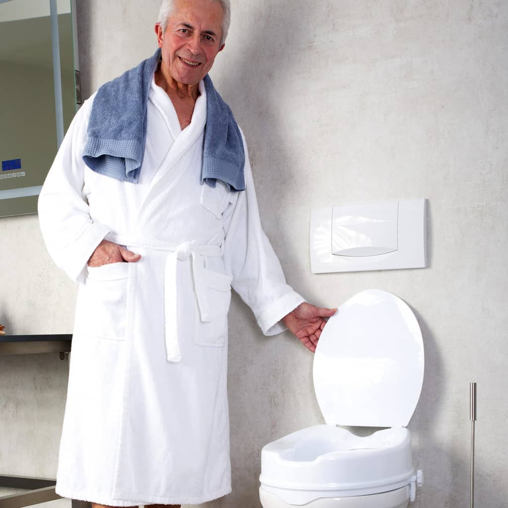 RIDDER Scaun de toaletă cu capac, alb, 150 kg, A0071001