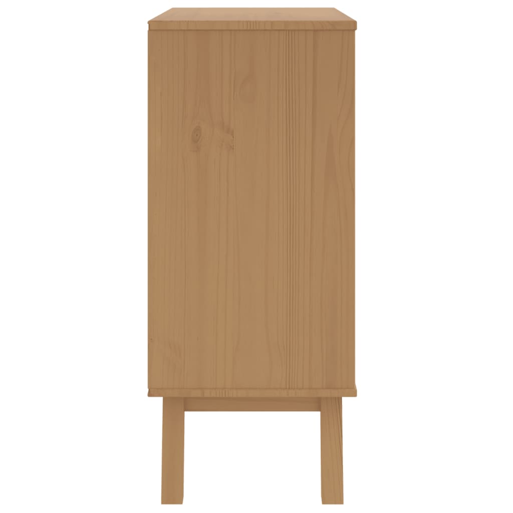 vidaXL Dulap cu sertar „OLDEN”, gri și maro, lemn masiv de pin