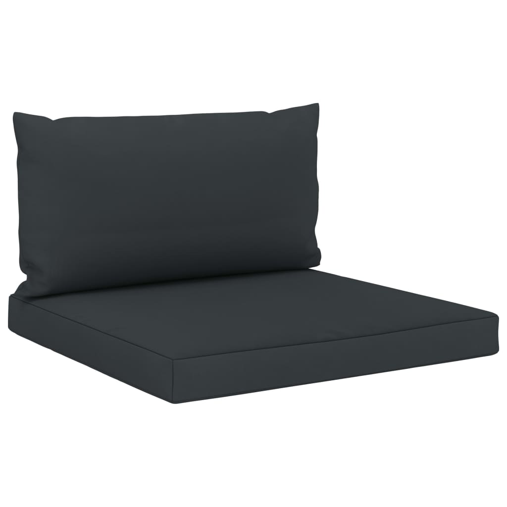 vidaXL Perne de canapea din paleți, 2 buc., antracit, material textil