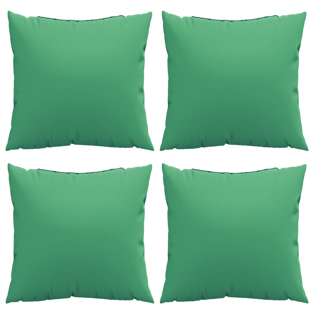 vidaXL Perne decorative, 4 buc., verde, 40 x 40 cm, material textil