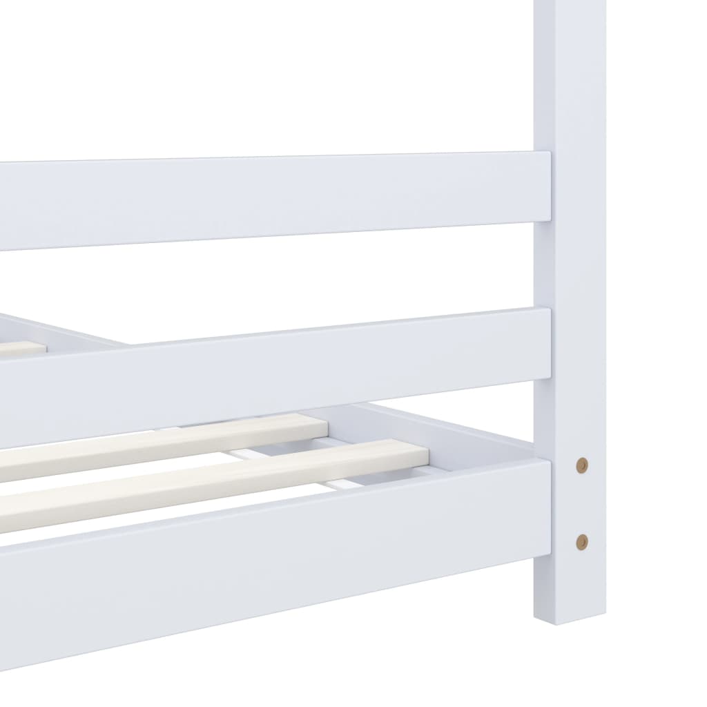 vidaXL Cadru pat de copii, alb, 80 x 160 cm, lemn masiv de pin