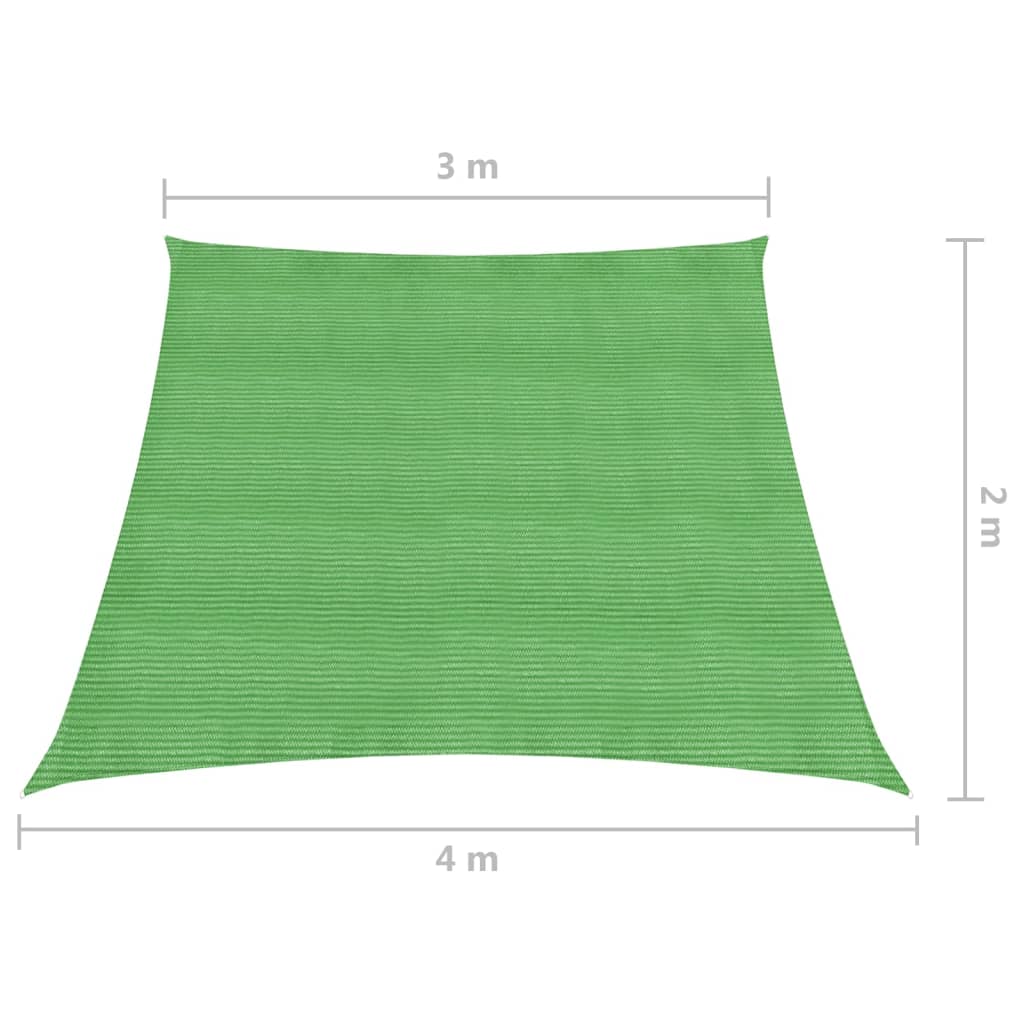 vidaXL Pânză parasolar, verde deschis, 3/4x2 m, HDPE, 160 g/m²