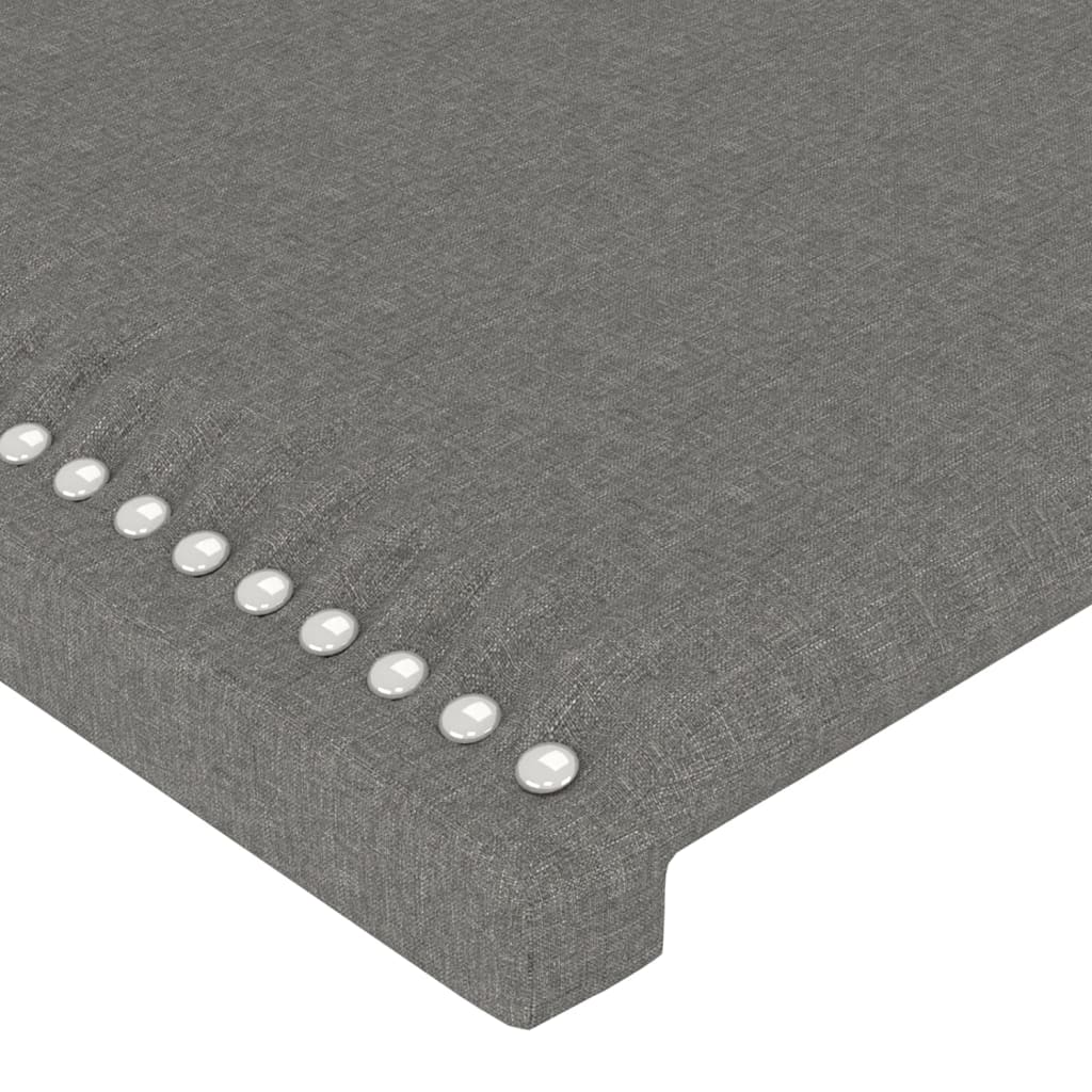 vidaXL Tăblie de pat cu aripioare gri închis 103x23x78/88 cm textil