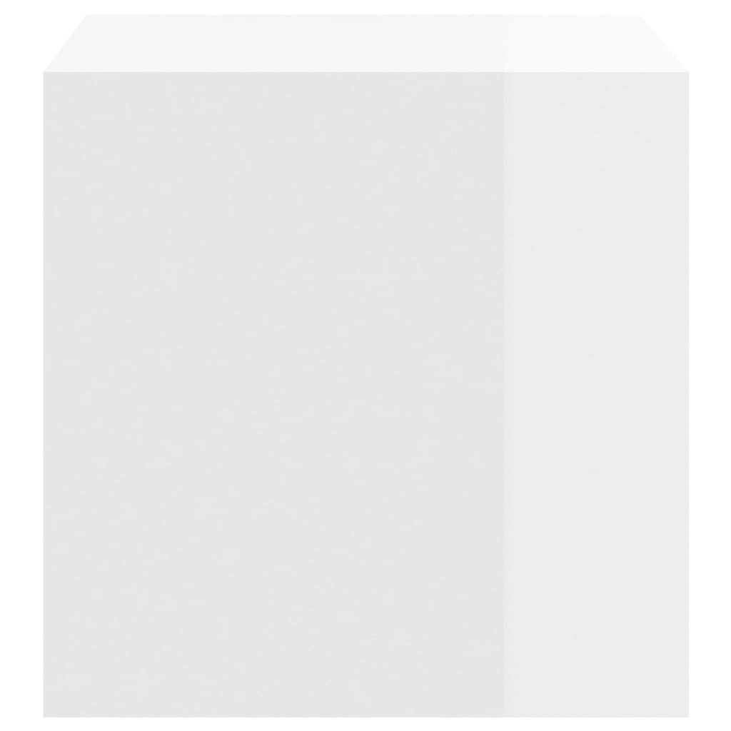 vidaXL Dulapuri de perete, 2 buc., alb extralucios, 37x37x37 cm, PAL