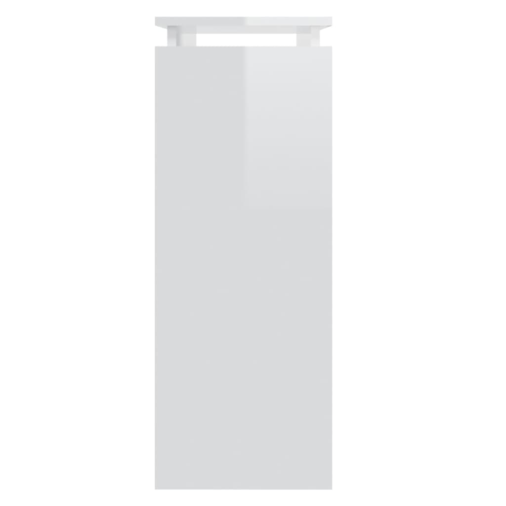 vidaXL Masă consolă, alb extralucios, 80x30x80 cm, PAL