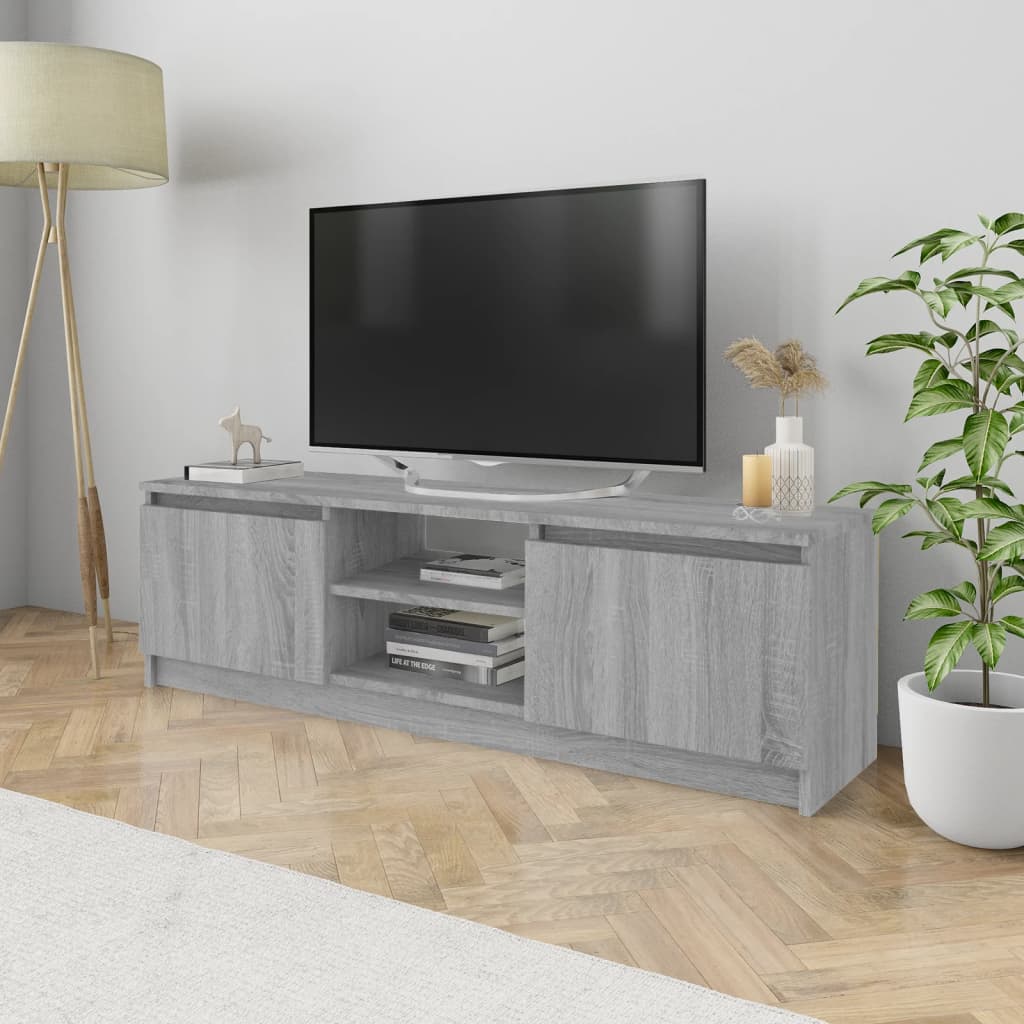 vidaXL Comodă TV, sonoma gri, 120x30x35,5 cm, lemn prelucrat